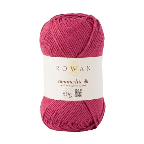 Rowan 9802191-00462 Handstrickgarn, 100% Baumwolle, Rouge, OneSize, 130 von Rowan