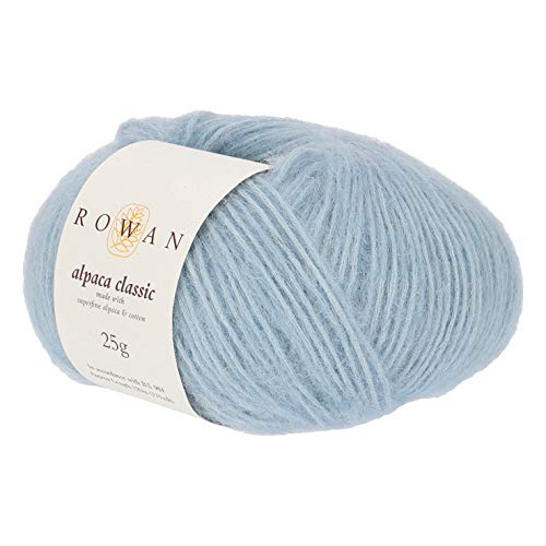 Rowan 9802214-00106 Handstrickgarn, 57% Alpaka, 43% Baumwolle, Blue Haze, onesize, 50 Gramm von Rowan