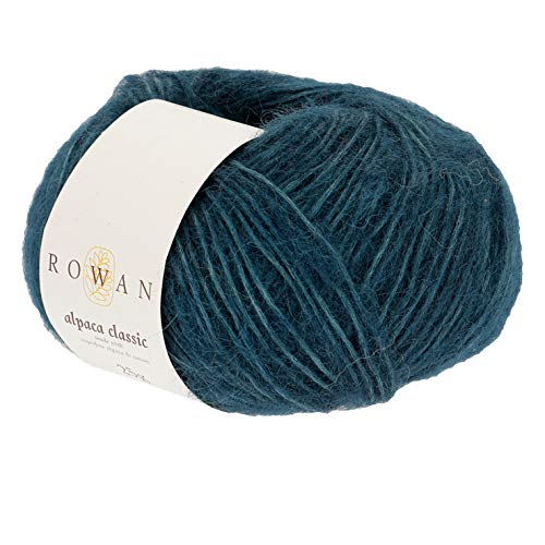 Rowan 9802214-00109 Handstrickgarn, 57% Alpaka, 43% Baumwolle, Deep Teal, onesize, 50 Gramm von Rowan