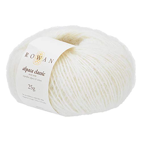 Rowan 9802214-00115 Handstrickgarn, 57% Alpaka, 43% Baumwolle, Snowflake, onesize von Rowan