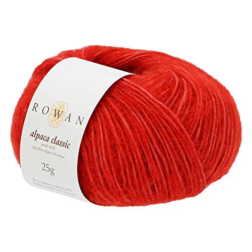 Rowan 9802214-00120 Handstrickgarn, 57% Alpaka, 43% Baumwolle, Vermilion, onesize, 50 Gramm von Rowan