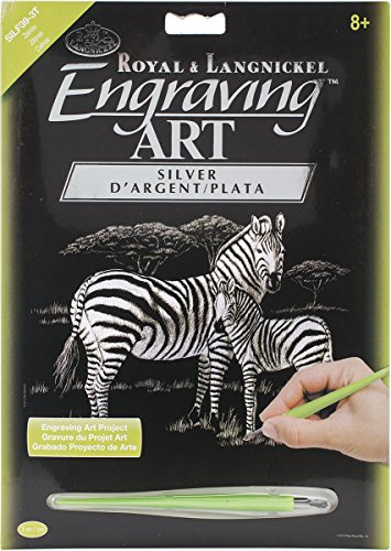 Royal Brush Silberfolien-Gravur-Kit, 20,3 x 25,4 cm, Zebras von Royal Brush