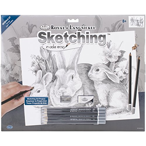 Royal Brush Verschiedene Skizzieren Made Easy groß Kit 16 x 12.75-inch, Bunnies von Royal Brush