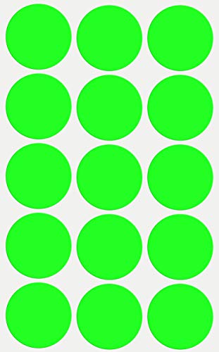 Aufkleber, rund, 32 mm, 30 mm, permanent klebend, 3 cm, 750, neon green, 750 von Royal Green