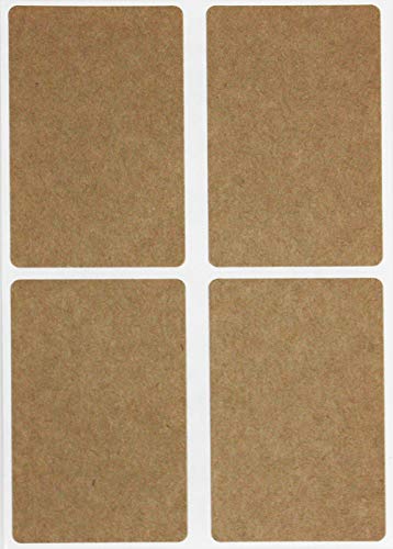 Aufkleber Kraftpapier 75 mm x 50 mm rechteckige Sticker – Größe 7,5 cm x 5 cm viereckige Etiketten 200 Vorteilspack von Royal Green von Royal Green