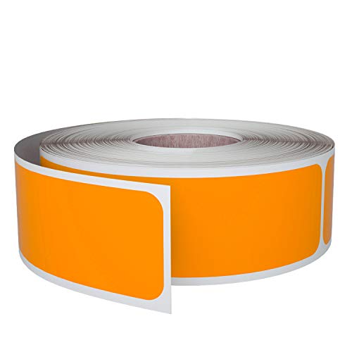 Aufkleber Neon Orange 100 x 51 mm eckige Sticker - 4 x 2 Zoll 250 Stück Royal Green von Royal Green