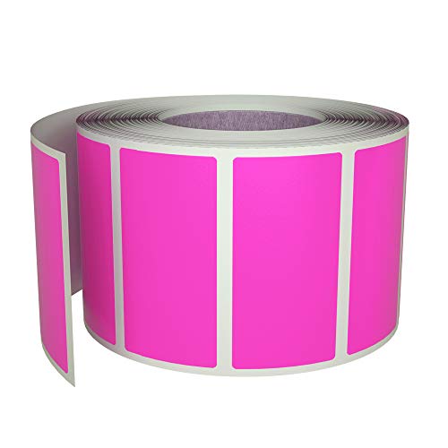 Aufkleber Neon Pink 40 x 19 mm Etiketten – 4 x 1,9 cm Sticker 500 Stück von Royal Green von Royal Green