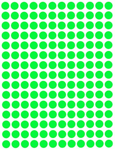 Bunte Sticker Neon Grün 8 mm runde Aufkleber – 0,8 cm Klebepunkte 2700 Stück von Royal Green von Royal Green