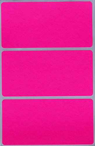 Etiketten 102 mm x 41 mm rechteckige Sticker – Größe 10,2 cm x 4,1 cm viereckige Aufkleber Vorteilspack von Royal Green (Neon Pink, 150) von Royal Green