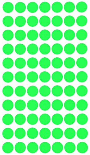 Klebepunkte Neon Grün 15 mm runde Etiketten – 1,5 cm Sticker 1540 Stück von Royal Green von Royal Green