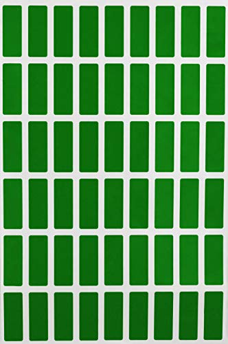 Sticker Grün 25 mm x 10 mm rechteckige Etiketten – 2,5 cm x 1 cm viereckige Aufkleber 810 Stück von Royal Green von Royal Green