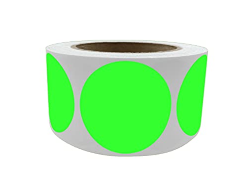 Sticker Neon Grün 50 mm runde Aufkleber – 5 cm Klebepunkte 600 Stück von Royal Green von Royal Green