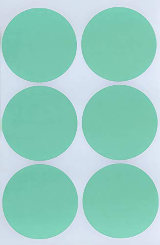 Sticker Pastell Grün 50 mm runde Aufkleber – 5 cm Klebepunkte 72 Stück von Royal Green von Royal Green