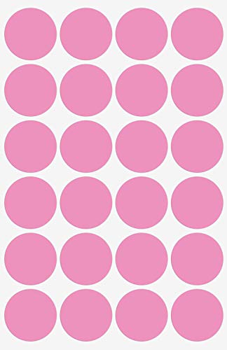 Sticker Pastell Pink 25 mm runde Aufkleber – 2,5 cm Klebepunkte 360 Stück von Royal Green von Royal Green