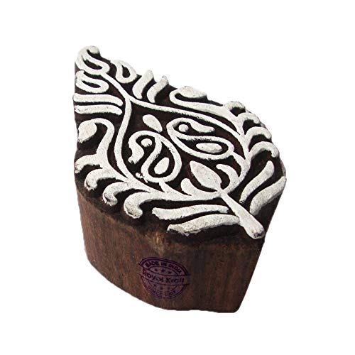 Indisch Holz Stempel Blumen Paisley Muster Drucken Blöcke - DIY Henna Stoff Textil Papier Ton Keramik Blocke Druck Stempel von Royal Kraft