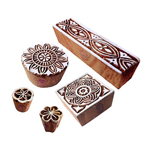 Royal Kraft Orientalisch Motif Mischen und Mandala Holz Blöcke Drucken Stempel (Set von 5) von Royal Kraft