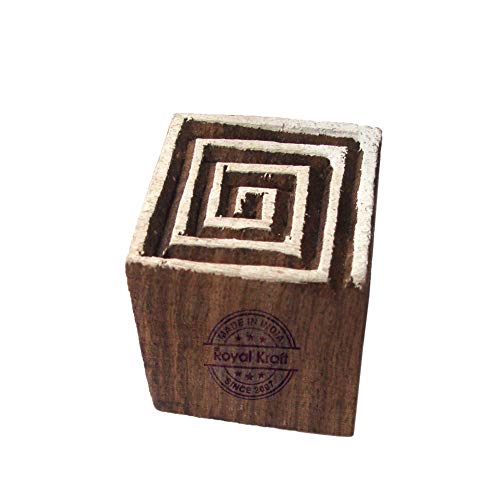 Royal Kraft Platz Holz Spiral Drucken Blöcke stempel - DIY Henna Stoff Textil Papier Ton Keramik Blocke Druck Stempel TCtag001 von Royal Kraft