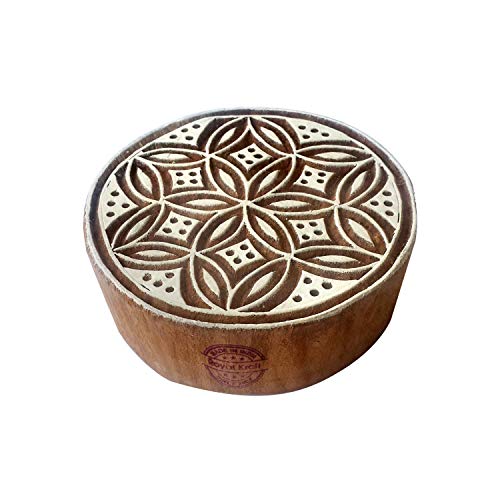 Royal Kraft Stoff Druck Stempel Runden Spiral Designs Holzblöcke - DIY Henna Stoff Textil Papier Ton Keramik Blocke Druck Stempel von Royal Kraft