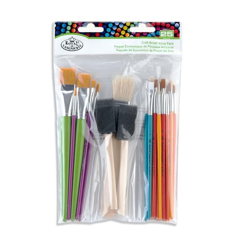 Royal & Langnickel RART-17 - 25-teiliges preisgünstiges Pinselset, Craft Brush Value Pack von Royal & Langnickel