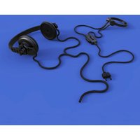 German tanker head phones set-WWII  3D printed von Royal Model