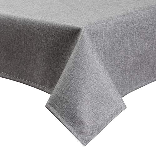 Tischdecke Leinen Optik mit Fleckschutz abwaschbar eckig rund oval Garten, eckig 130x220 cm, Hellgrau - 5503 Tischdecke Leinen Optik mit Fleckschutz abwaschbar eckig rund oval Garten, eckig 130x220 cm, Hellgrau - 5503 von Royal Schneider