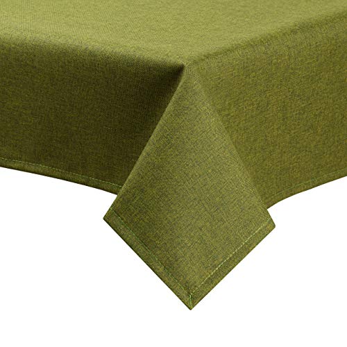 Tischdecke Leinen Optik mit Fleckschutz abwaschbar eckig rund oval Garten, rund 140 cm, Grüner Apfel - 5519 Tischdecke Leinen Optik mit Fleckschutz abwaschbar eckig rund oval Garten, rund 140 cm, Grüner Apfel - 5519 von Royal Schneider