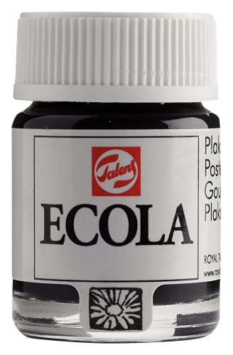 Talens Ecola Plakatfarbe Gouache 16ml Glas, Nr.700 Schwarz von Royal Talens