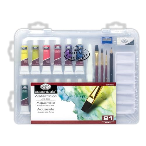 Royal & Langnickel RSET-ART3102 - Essentials Clear View, Small Kassette mit Wasserfarben Set von Royal & Langnickel