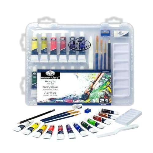 Royal & Langnickel RSET-ART3103 - Essentials Clear View, Small Kassette mit Acrylfarben Set von Royal & Langnickel