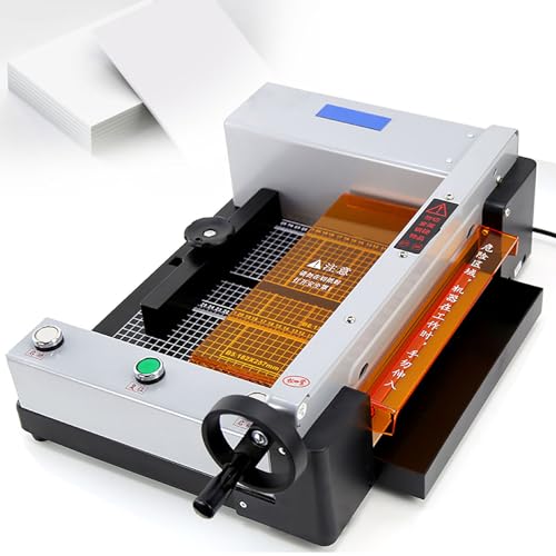 RoyceBee Elektrischer Papierschneider, 13 Zoll, A4, Industriell Robust Scrapbooking, Metallsockel, Elektrischer Zuschneideautomat, 400 Blatt KapazitäT, für BüRo, Gewerbliche Fotokopien von RoyceBee