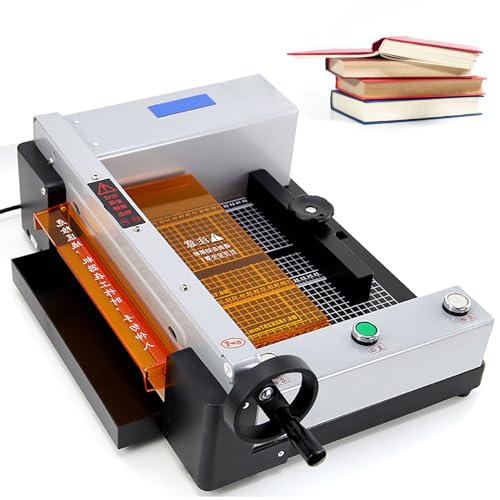 RoyceBee Elektrischer Papierschneider, Hochleistungs-Papierschneider mit Automatischer Guillotine, SchnittstäRke 40 mm, mit Gitterlinien, FüR Kartonkarten, Leder, BüRo, Zuhause, Schule von RoyceBee