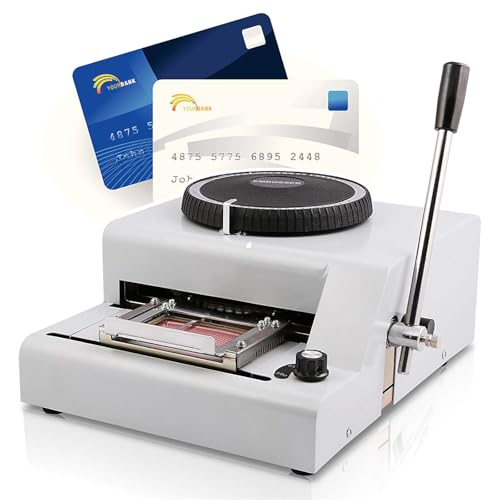 RoyceBee Manuelle Stempelmaschine, Kreditkarten-VIP-Code-Drucker, PVC/Brief/Personalisierte Manuelle Stempelmaschine, Stempelcode-Druck für Geschenkkarten/Ausweise/Kreditkarten von RoyceBee