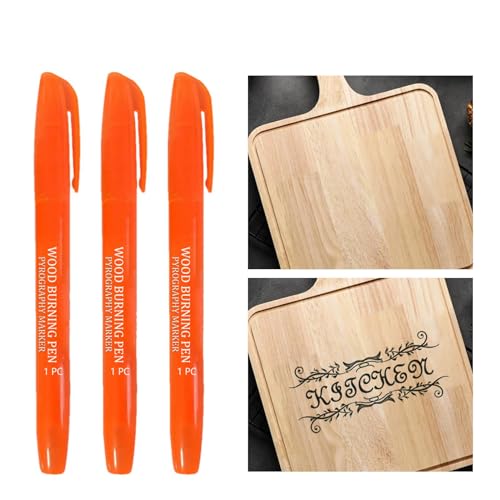 Rproonay Holzbrenner-Stifte-Set, Künstler-Holzbrenner-Set, Holzbrennwerkzeug-Set, bequemer Griff, einfach zu bedienen, 1,6 x 13,8 cm, 3 Stück, für Künstler, Anfänger von Rproonay