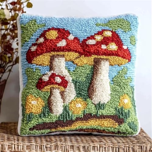 Rqwybcaxn Diy Knüpfkissen Zum Selber Knüpfen Knüpfhaken-Sets Roter Pilz 3D Kissen Materialien Paketbezug Knüpfhaken-Sets Kissen Stickset Basteln Heimdekoration 43X43Cm Rqwybcaxn Diy Knüpfkissen Zum Selber Knüpfen Knüpfhaken-Sets Roter Pilz 3D Kissen Materialien Paketbezug Knüpfhaken-Sets Kissen Stickset Basteln Heimdekoration 43X43Cm von Rqwybcaxn