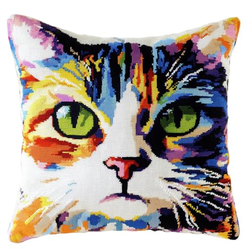 Rqwybcaxn Knüpfkissen Zum Selber Knüpfen Knüpfhaken-Sets Farbe Katze 3D-Kissen,Materialpaket,Bezug,Knüpfhaken-Set,Kissen-Stickset,Bastel- Und Heimdekoration 43X43Cm Rqwybcaxn Knüpfkissen Zum Selber Knüpfen Knüpfhaken-Sets Farbe Katze 3D-Kissen,Materialpaket,Bezug,Knüpfhaken-Set,Kissen-Stickset,Bastel- Und Heimdekoration 43X43Cm von Rqwybcaxn
