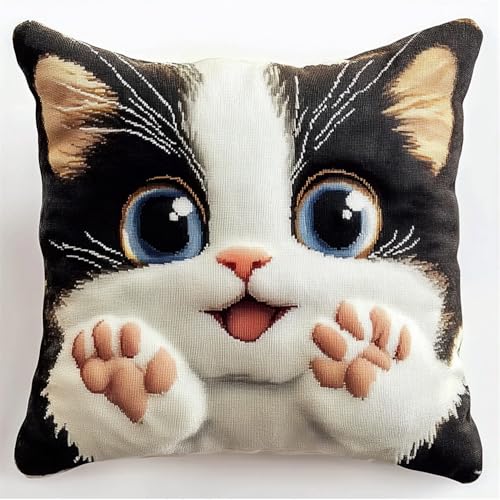 Rqwybcaxn Latch Hook Kissen Kit Rosa Katze Knüpfkissen Set Für Anfänger Erwachsene Oder Kinder Zum Selber Knüpfen, Diy Knüpfteppich Knüpfpackung, Knüpfhaken Set 43 X 43 Cm Rqwybcaxn Latch Hook Kissen Kit Rosa Katze Knüpfkissen Set Für Anfänger Erwachsene Oder Kinder Zum Selber Knüpfen, Diy Knüpfteppich Knüpfpackung, Knüpfhaken Set 43 X 43 Cm von Rqwybcaxn