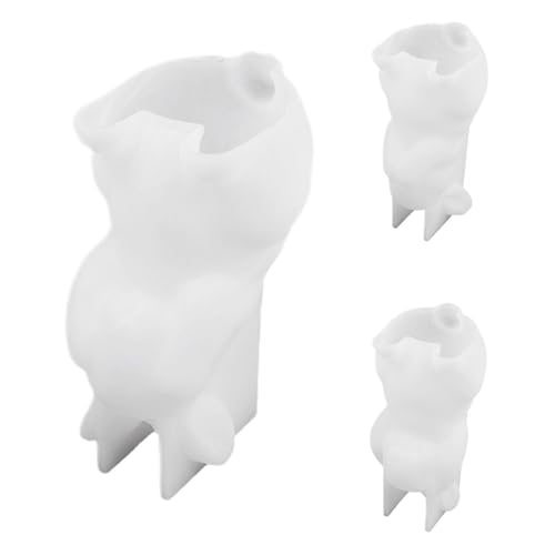 Rrlihjgu 3 PACK 3D Osterhase Kerzenformen Kaninchen Silikonformen Gießformen Ostern,Ostern Kaninchen Silikonform,Mit Aufgerichteten Und Gefalteten Ohren Silikonform Für Kerzen OrnamenteTortendeko von Rrlihjgu