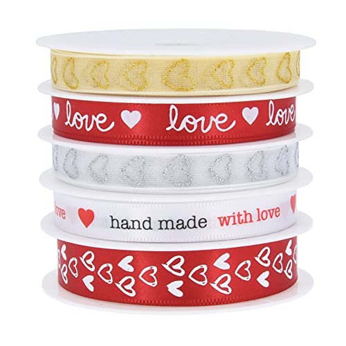 Ringelband zum Verpacken von Geschenken, Valentinstag, Herzband, Blumen, Blumensträuße, Geschenkschleife, handgefertigtes Bastelzubehör von Rsgfent