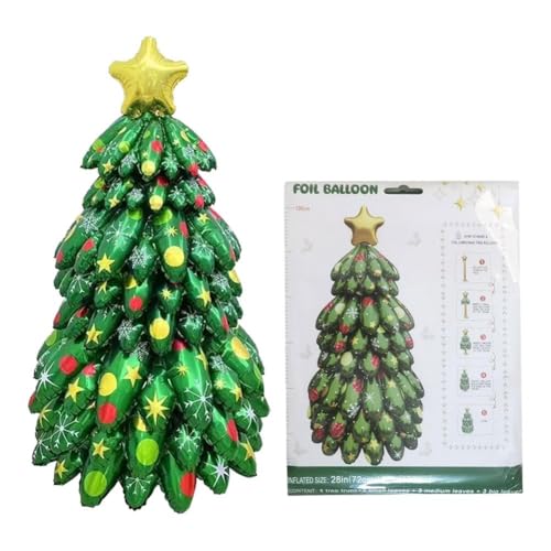 Großer 4D Weihnachtsbaum Ballon Weihnachten Party Stehend Folienballon Set Neujahr Kinder Weihnachtsdekoration Geschenke Merry Navidad von Rtyweth