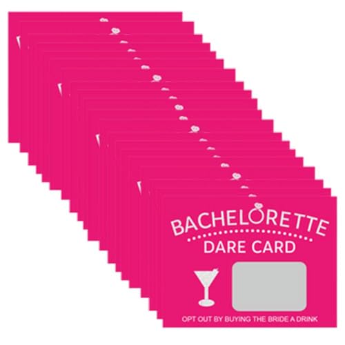 Rtyweth 20pcs Bachelorette Dare Card Scratch Off Game, Single Party Dare Cards Scratch Funny Scratch Out Bache Night Cards Off Off, von Rtyweth