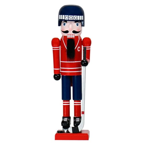 Ruarby 35,6 cm Eishockeyspieler Nussknacker Soldat Puppen Tischdekoration Tafelaufsatz Weihnachten Handwerk Figur Festival Dekorationen von Ruarby