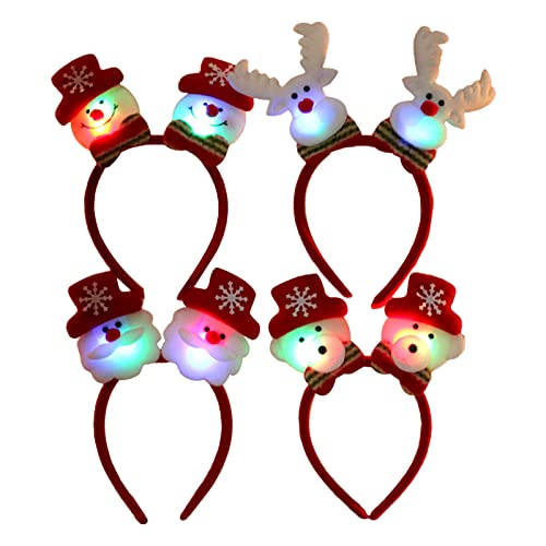 Ruarby LED-Hirschohren, Stirnbänder, pelziges Rehkitz, Horn, Kopfbedeckung, Geweih, Haarreif für Weihnachten, Kopfschmuck, Kostümparty, Zubehör von Ruarby