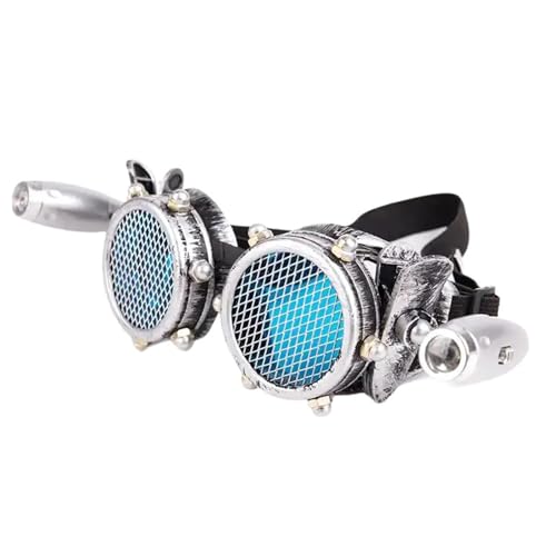 Ruarby Retro Steampunk Brille Retro Brille Steampunk Gothics Brille für Halloween Erwachsene Cosplays Kostüme von Ruarby