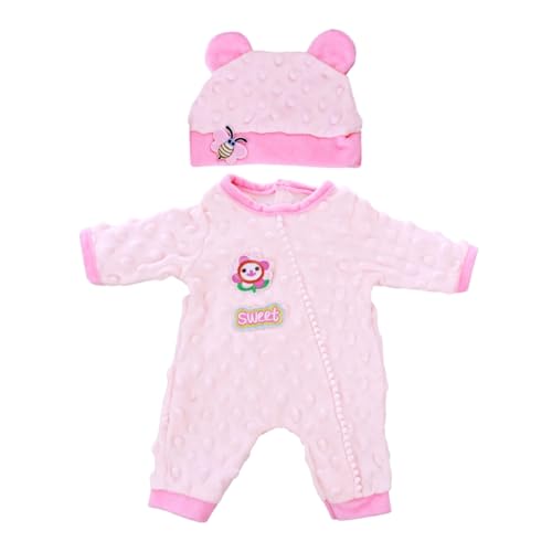 Warmer Jumpsuit Strampler Pyjama Pelzoverall für 45,7 cm Mädchen Puppen Outfit Mädchen Puppen Casual Kleidung Zubehör von Ruarby