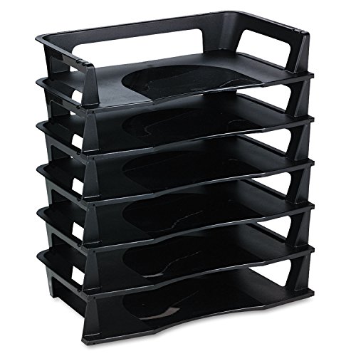 Rubbermaid Regeneration Briefablage Sechs Ebenen Kunststoff schwarz (86028) von Rubbermaid