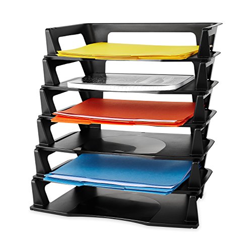 Rubbermaid Regeneration Briefablage Sechs Ebenen Kunststoff schwarz (86028) von Rubbermaid