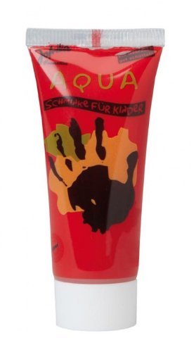 Aqua-Make-up Fingerfarbe, ROT 40 ml von Rubie's