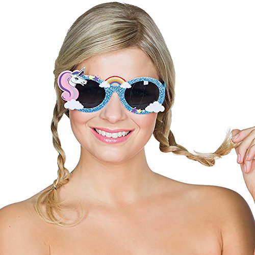 Rubie's 6230647-STD Einhorn Brille Einheitsgröße Spaßbrille Unicorn Party Festival Fasching Karneval, Multi-Colored von Rubie's