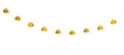 Rubies Kürbis-Lichterkette mit Licht für Dekoration, Halloween-Lichterkette für Innen und Außen, Original, ideal für Halloween, Karneval und Partys am Tag der Toten. von Rubies