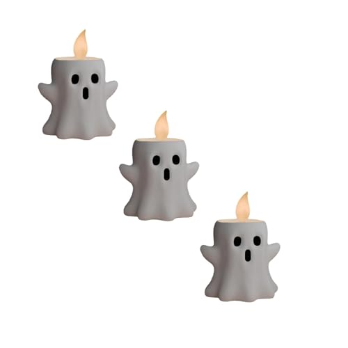 Rubu22a Halloween Geister Stableuchten mit Fernsteuerung Halloween Deko Batteriebetrieb Halloween Deko Outdoor Halloween Gespsenster Garten Deko Halloween (3, C) von Rubu22a